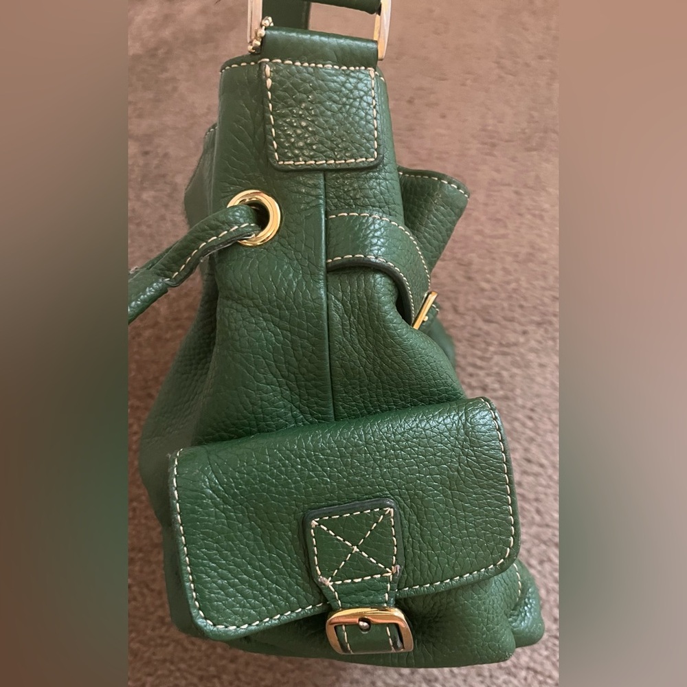 Green Leather MAXX Shoulder Bag - Picture 9 of 10